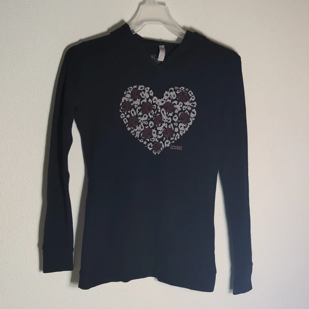 ICJUK Inspired by Claire Jane Womens Waffle Hoodie Skull Roses Whimsigoth Medium